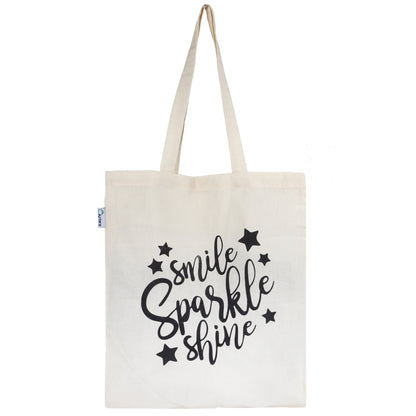 Cotton Tote Smile Sparkle Shine