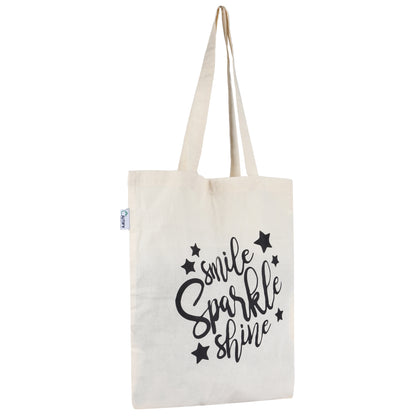 Cotton Tote Smile Sparkle Shine